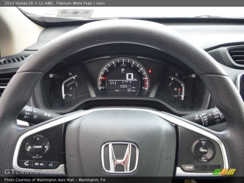 Platinum White Pearl / Ivory 2019 Honda CR-V LX AWD