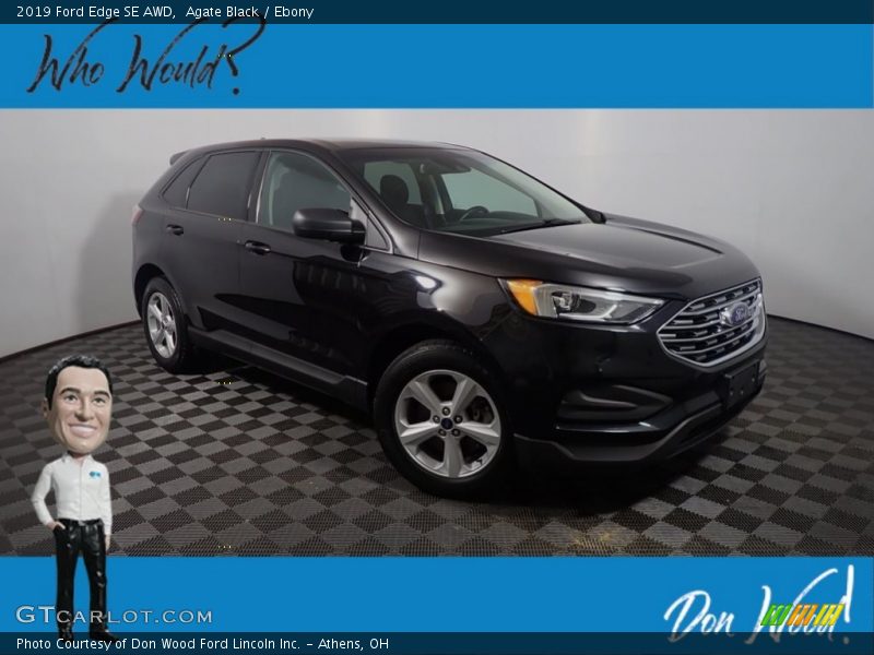 Agate Black / Ebony 2019 Ford Edge SE AWD