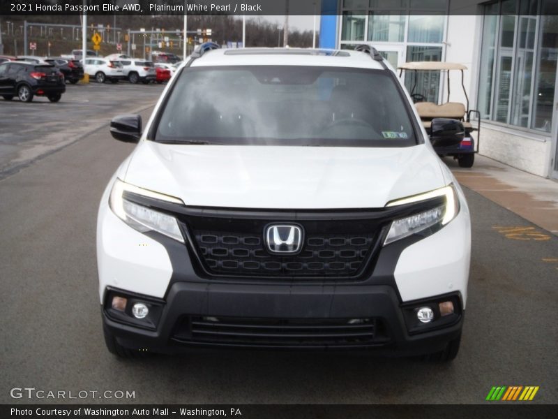 Platinum White Pearl / Black 2021 Honda Passport Elite AWD