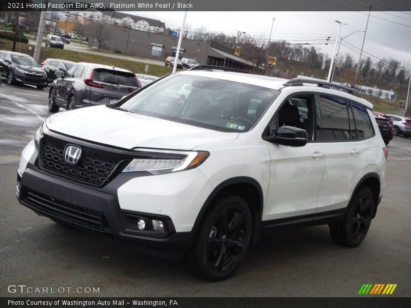 Platinum White Pearl / Black 2021 Honda Passport Elite AWD