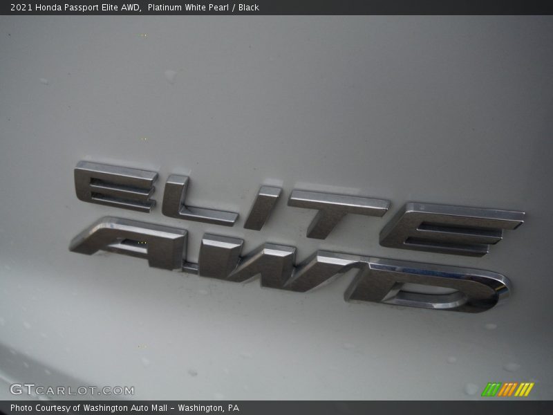 Platinum White Pearl / Black 2021 Honda Passport Elite AWD