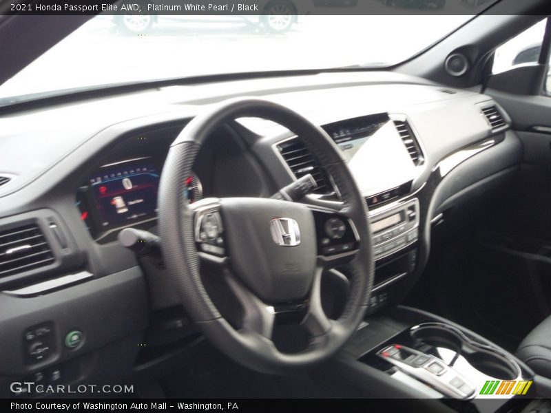 Platinum White Pearl / Black 2021 Honda Passport Elite AWD