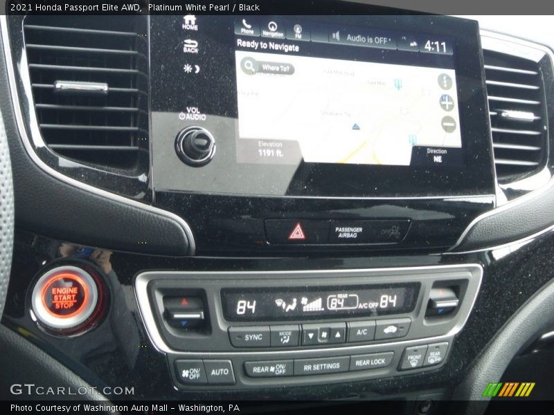 Platinum White Pearl / Black 2021 Honda Passport Elite AWD