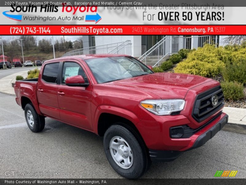 Barcelona Red Metallic / Cement Gray 2022 Toyota Tacoma SR Double Cab