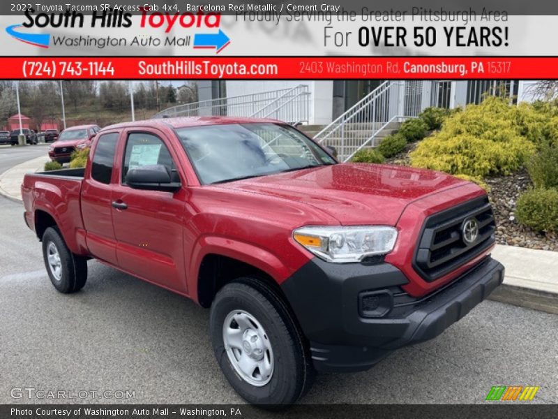 Barcelona Red Metallic / Cement Gray 2022 Toyota Tacoma SR Access Cab 4x4