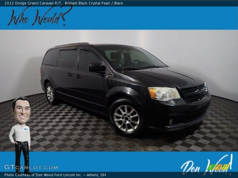 Brilliant Black Crystal Pearl / Black 2013 Dodge Grand Caravan R/T