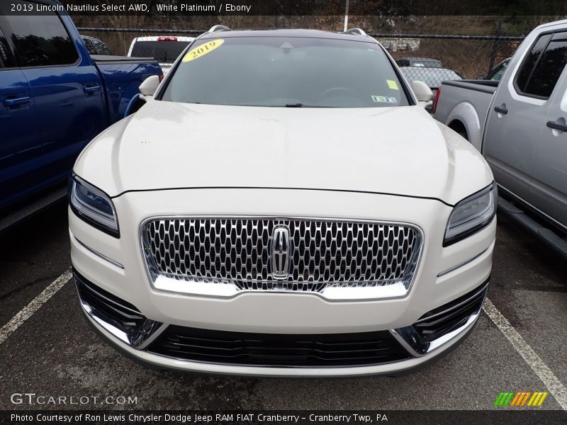 White Platinum / Ebony 2019 Lincoln Nautilus Select AWD