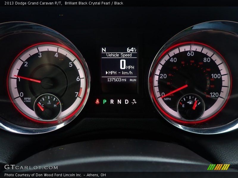Brilliant Black Crystal Pearl / Black 2013 Dodge Grand Caravan R/T