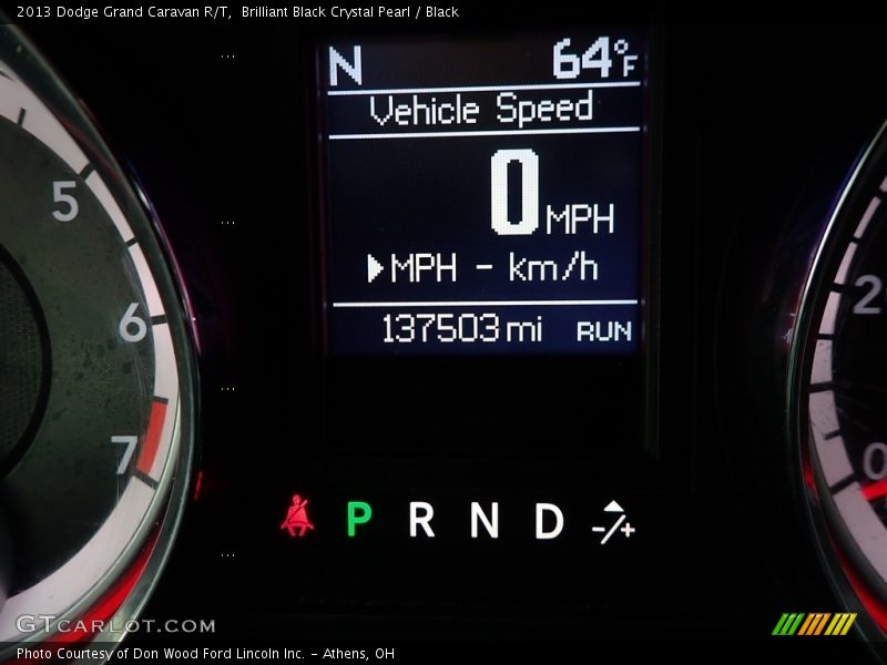 Brilliant Black Crystal Pearl / Black 2013 Dodge Grand Caravan R/T