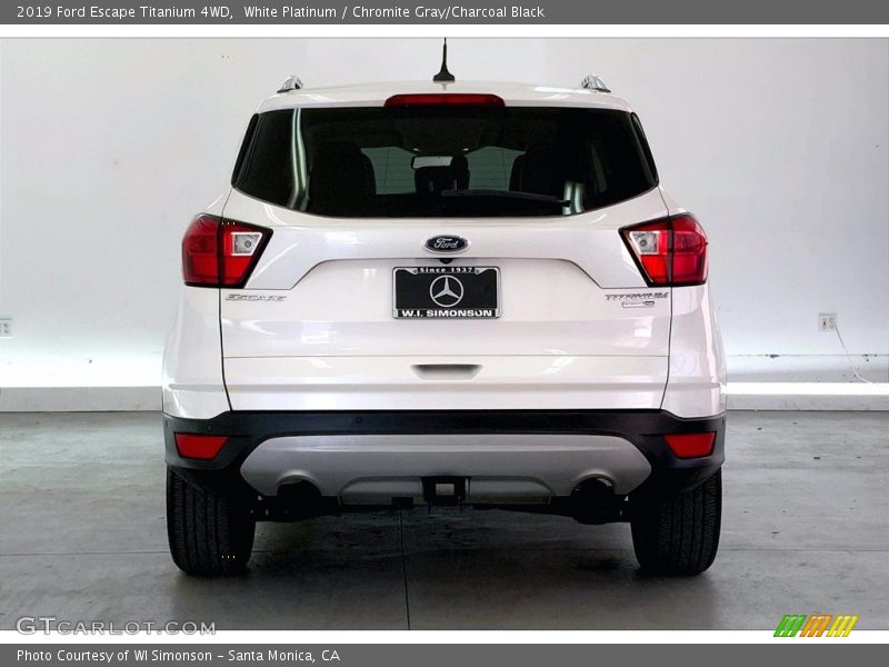 White Platinum / Chromite Gray/Charcoal Black 2019 Ford Escape Titanium 4WD