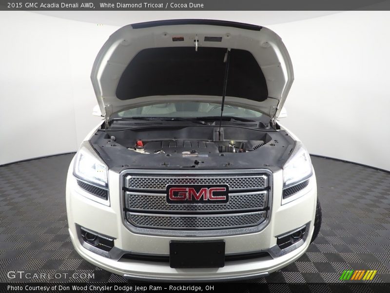 White Diamond Tricoat / Cocoa Dune 2015 GMC Acadia Denali AWD