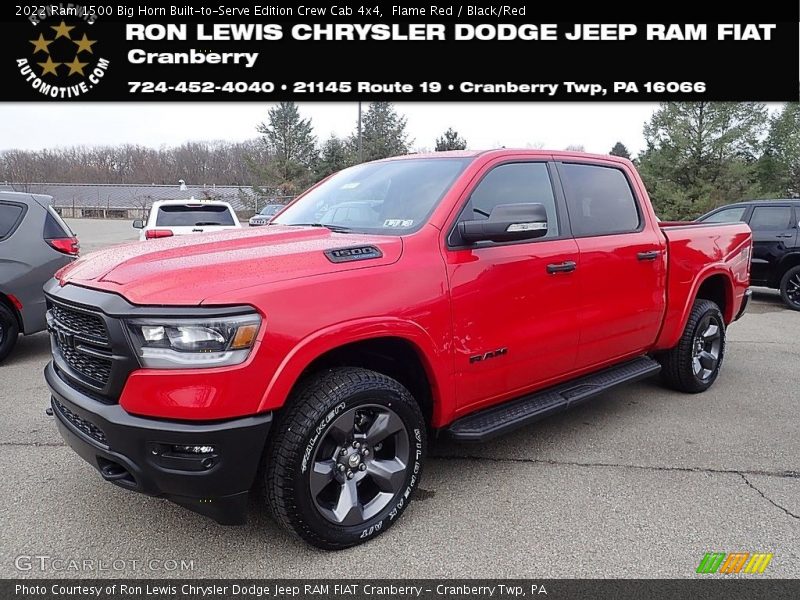 Flame Red / Black/Red 2022 Ram 1500 Big Horn Built-to-Serve Edition Crew Cab 4x4