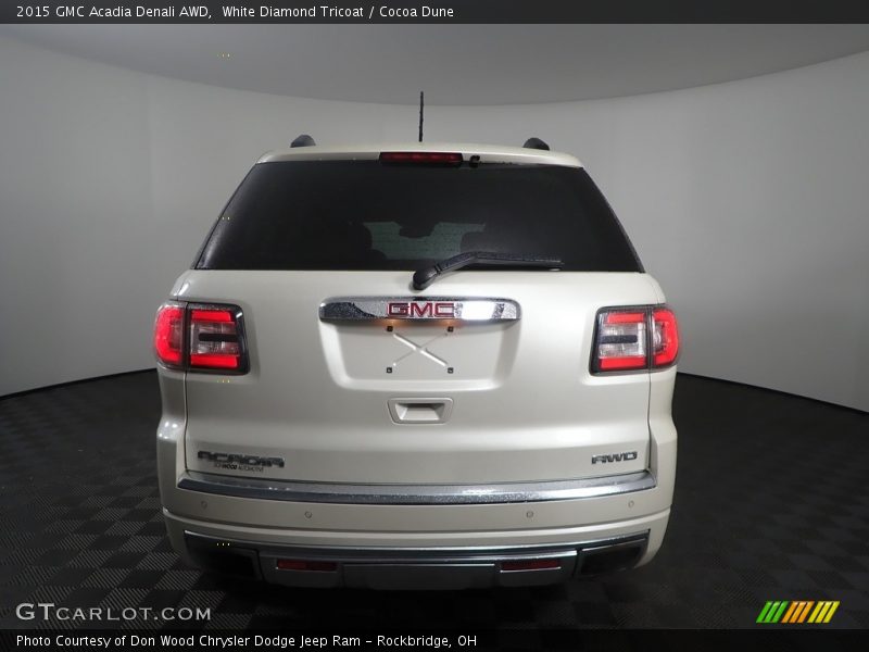 White Diamond Tricoat / Cocoa Dune 2015 GMC Acadia Denali AWD