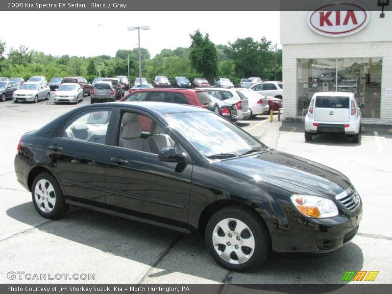Black / Gray 2008 Kia Spectra EX Sedan