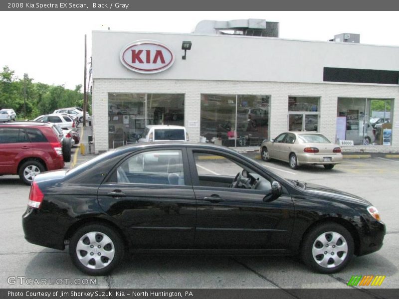 Black / Gray 2008 Kia Spectra EX Sedan