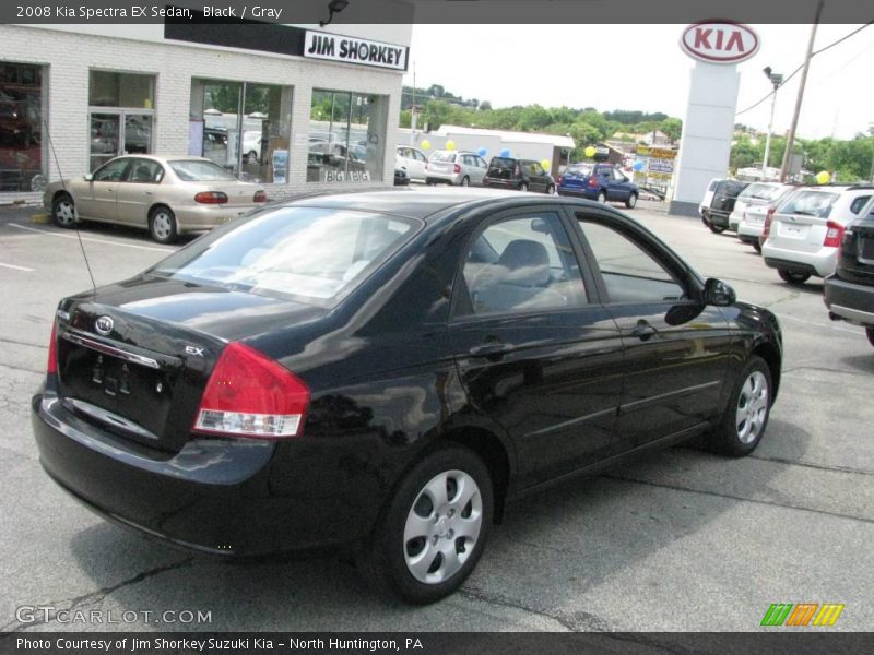 Black / Gray 2008 Kia Spectra EX Sedan