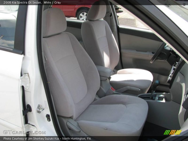 White / Gray 2008 Kia Spectra EX Sedan