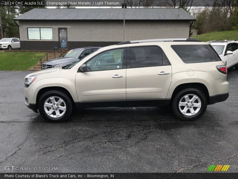 Champagne Silver Metallic / Light Titanium 2014 GMC Acadia SLE