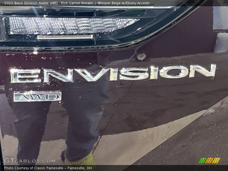 Rich Garnet Metallic / Whisper Beige w/Ebony Accents 2022 Buick Envision Avenir AWD