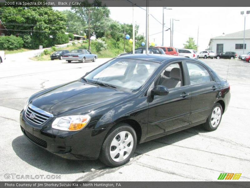 Black / Gray 2008 Kia Spectra EX Sedan