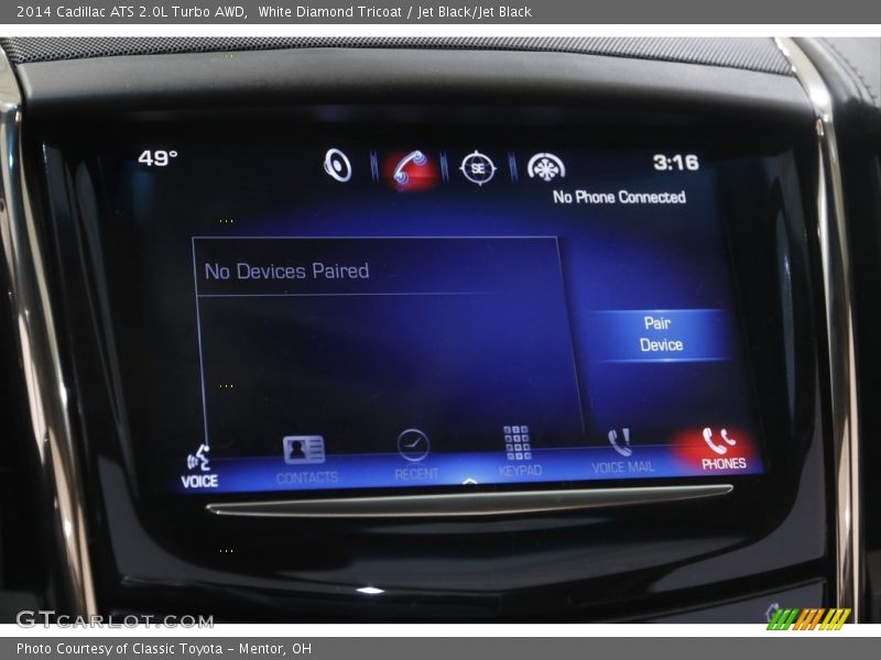 White Diamond Tricoat / Jet Black/Jet Black 2014 Cadillac ATS 2.0L Turbo AWD