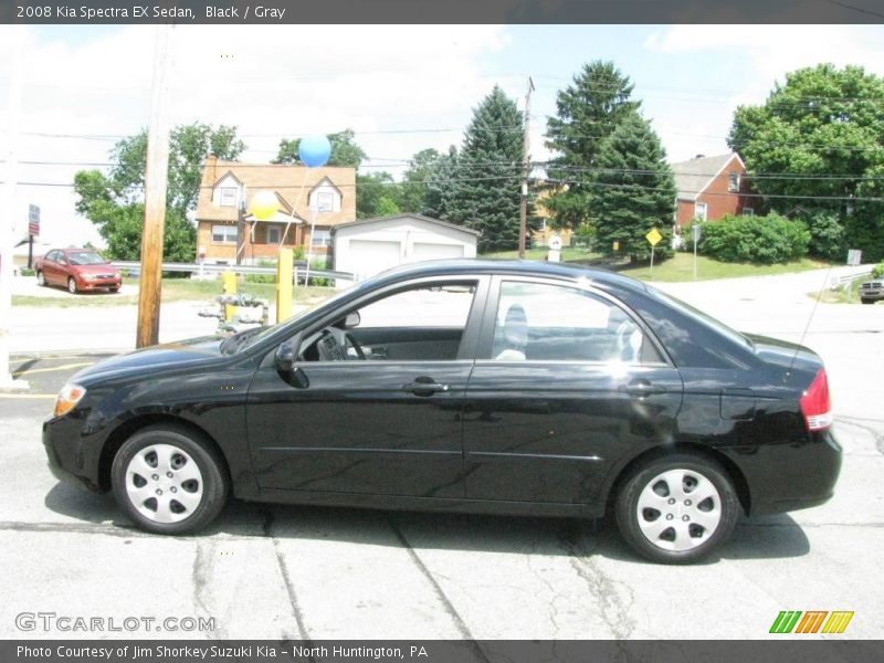 Black / Gray 2008 Kia Spectra EX Sedan