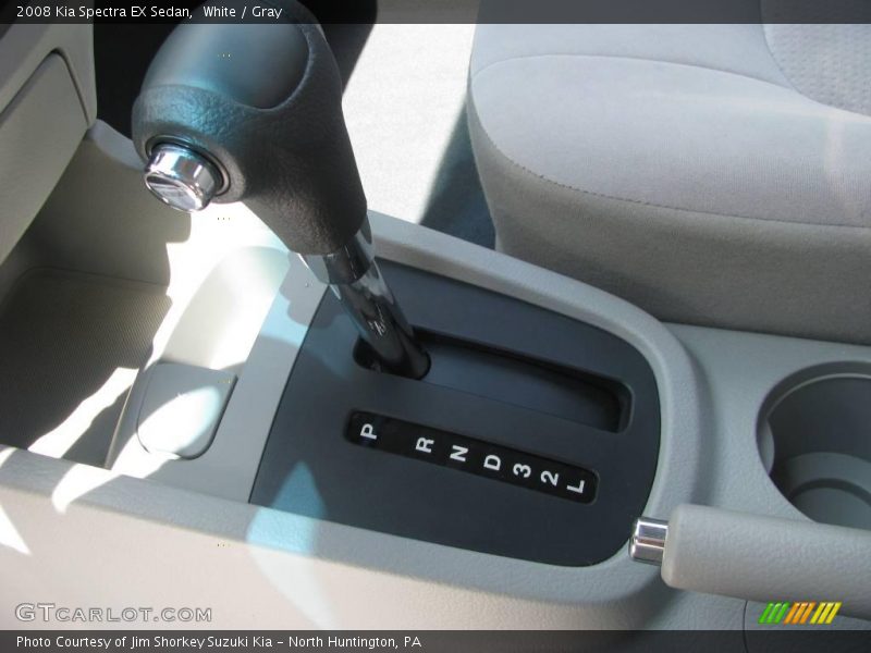 White / Gray 2008 Kia Spectra EX Sedan