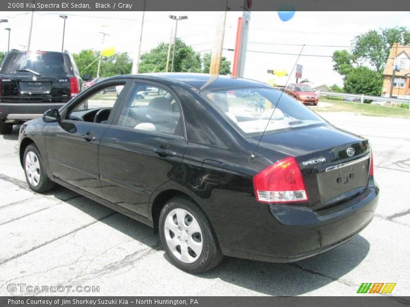 Black / Gray 2008 Kia Spectra EX Sedan