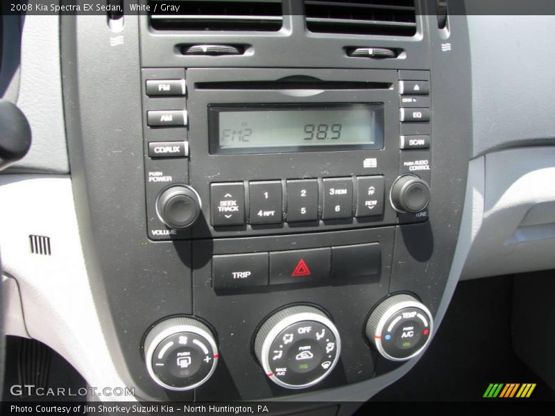 White / Gray 2008 Kia Spectra EX Sedan