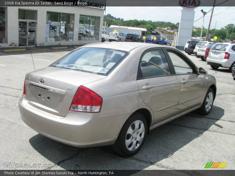 Sand Beige / Beige 2008 Kia Spectra EX Sedan