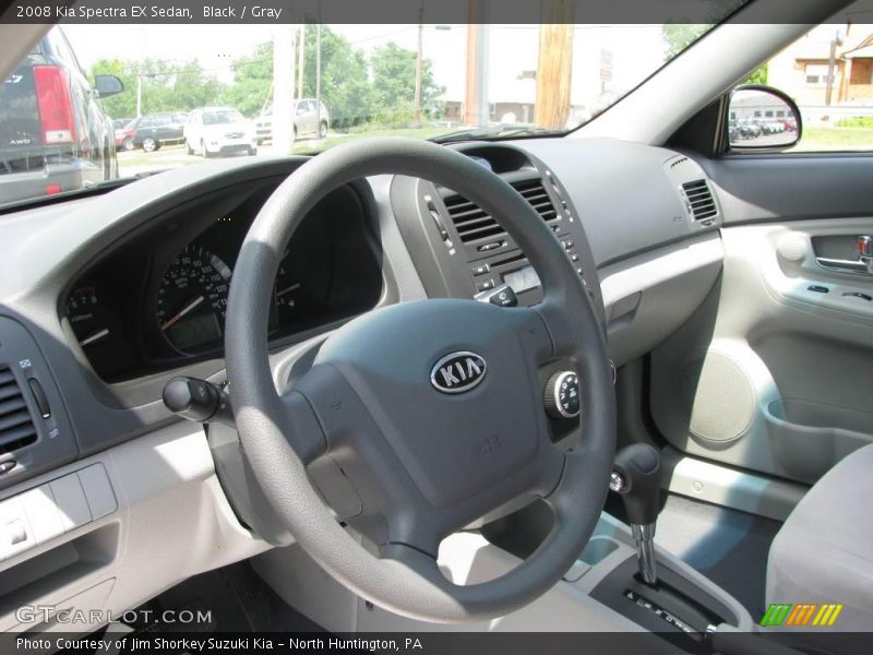 Black / Gray 2008 Kia Spectra EX Sedan