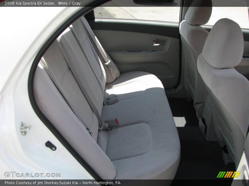 White / Gray 2008 Kia Spectra EX Sedan