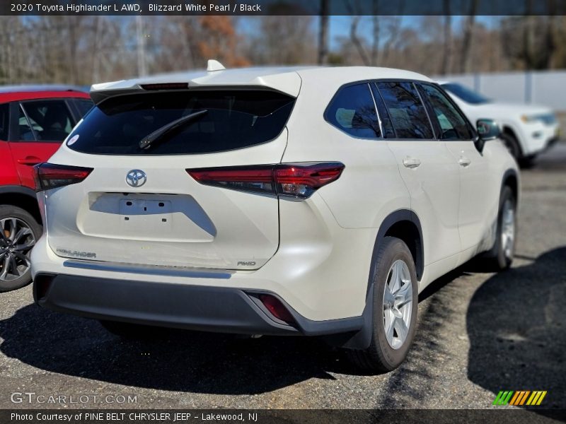 Blizzard White Pearl / Black 2020 Toyota Highlander L AWD