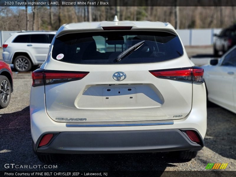 Blizzard White Pearl / Black 2020 Toyota Highlander L AWD