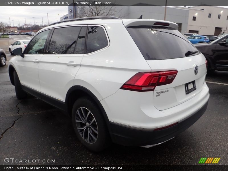Pure White / Titan Black 2020 Volkswagen Tiguan SE 4MOTION