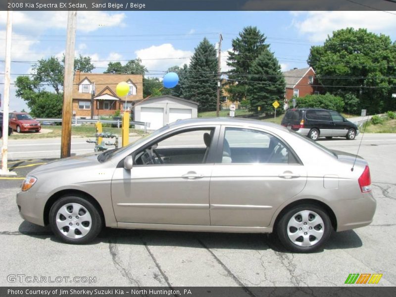 Sand Beige / Beige 2008 Kia Spectra EX Sedan