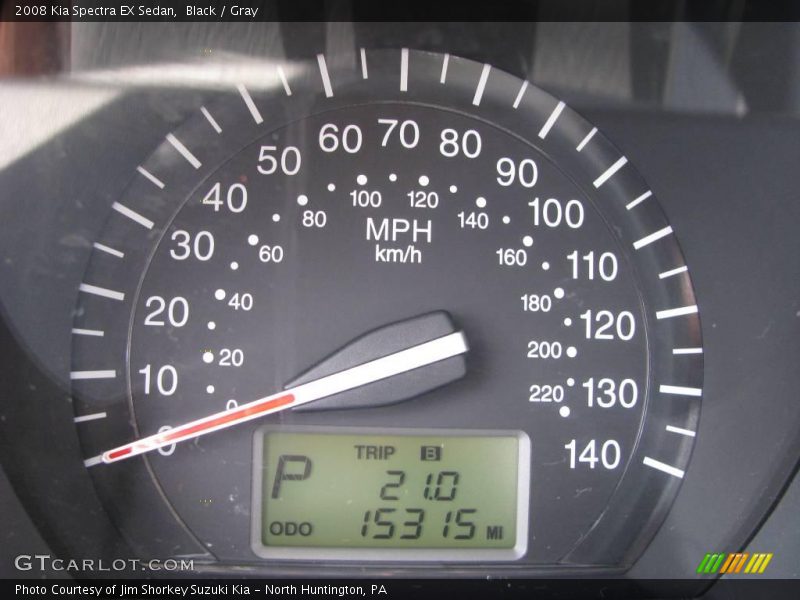 Black / Gray 2008 Kia Spectra EX Sedan