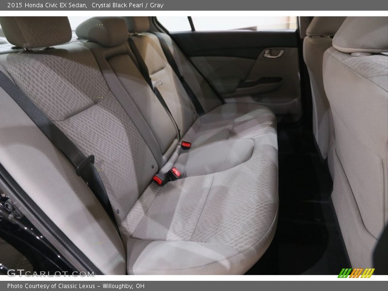 Crystal Black Pearl / Gray 2015 Honda Civic EX Sedan