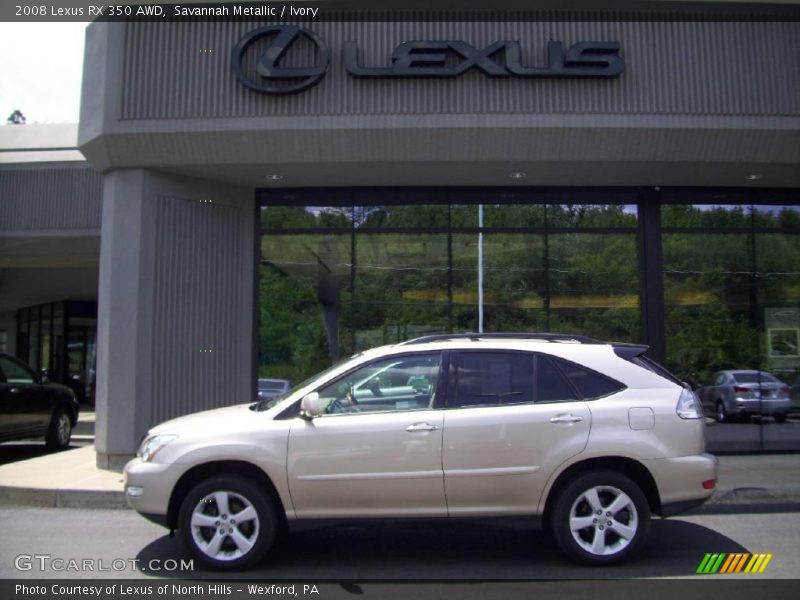 Savannah Metallic / Ivory 2008 Lexus RX 350 AWD