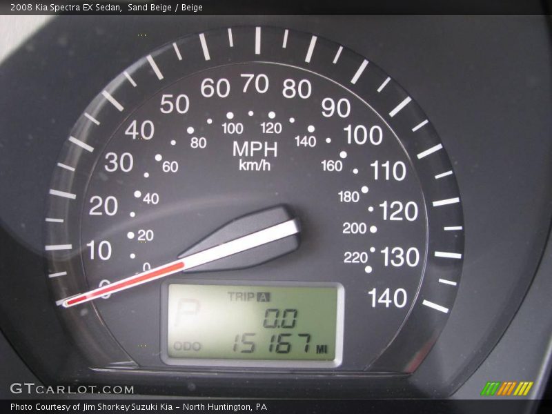 Sand Beige / Beige 2008 Kia Spectra EX Sedan