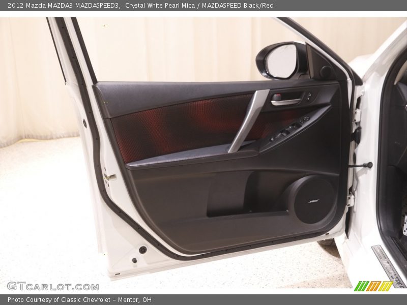 Crystal White Pearl Mica / MAZDASPEED Black/Red 2012 Mazda MAZDA3 MAZDASPEED3