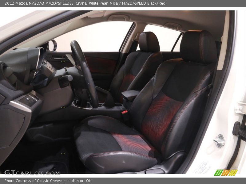 Crystal White Pearl Mica / MAZDASPEED Black/Red 2012 Mazda MAZDA3 MAZDASPEED3