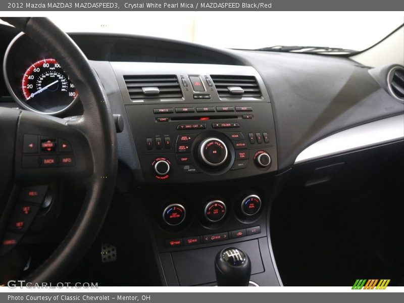 Crystal White Pearl Mica / MAZDASPEED Black/Red 2012 Mazda MAZDA3 MAZDASPEED3
