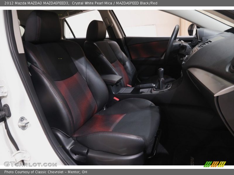 Crystal White Pearl Mica / MAZDASPEED Black/Red 2012 Mazda MAZDA3 MAZDASPEED3