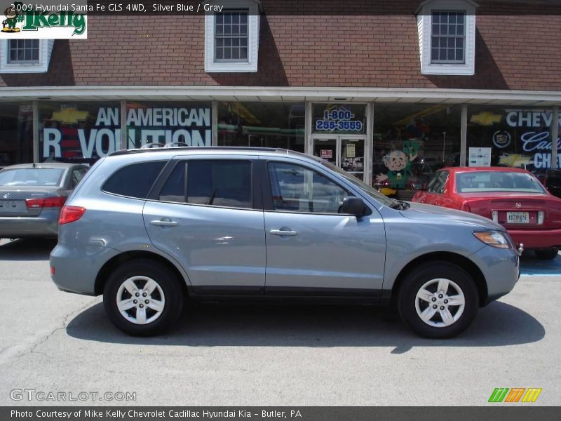 Silver Blue / Gray 2009 Hyundai Santa Fe GLS 4WD