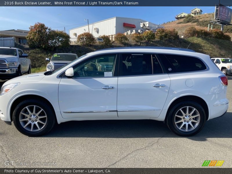 White Frost Tricoat / Light Titanium/Dark Titanium 2016 Buick Enclave Leather