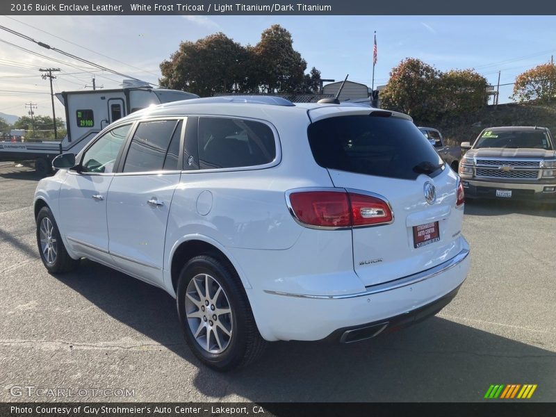 White Frost Tricoat / Light Titanium/Dark Titanium 2016 Buick Enclave Leather