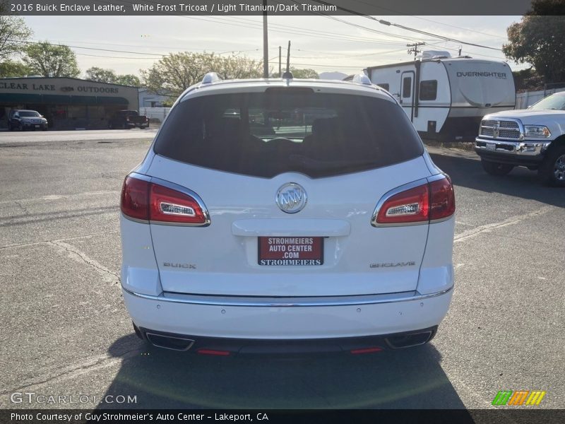White Frost Tricoat / Light Titanium/Dark Titanium 2016 Buick Enclave Leather