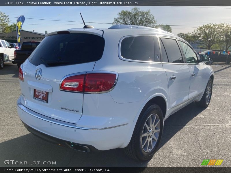 White Frost Tricoat / Light Titanium/Dark Titanium 2016 Buick Enclave Leather