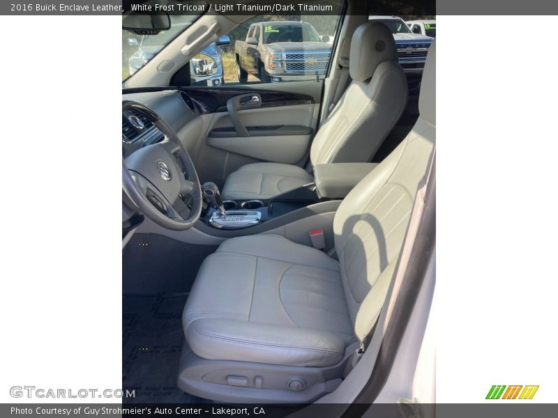 White Frost Tricoat / Light Titanium/Dark Titanium 2016 Buick Enclave Leather
